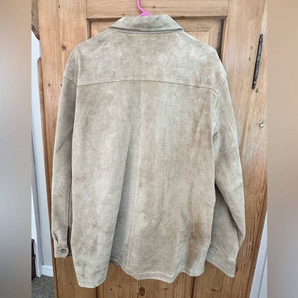 Claiborne Vintage Tan Suede Moleskin Jacket Size Large - Picture 2 of 10